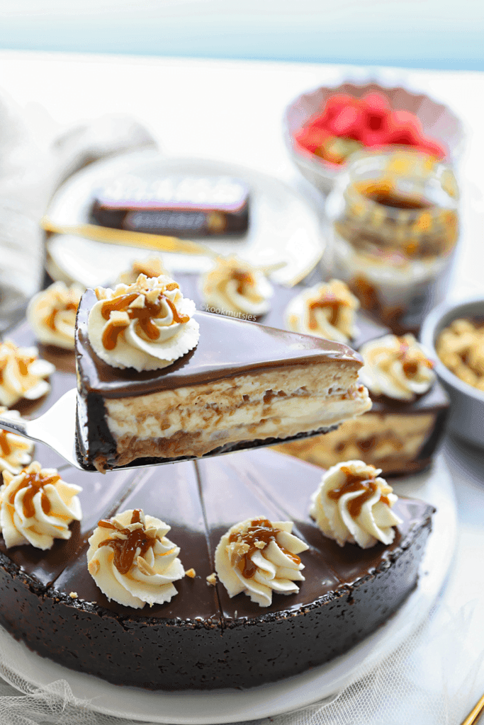 Snickers Cheesecake No Bake Kookmutsjes