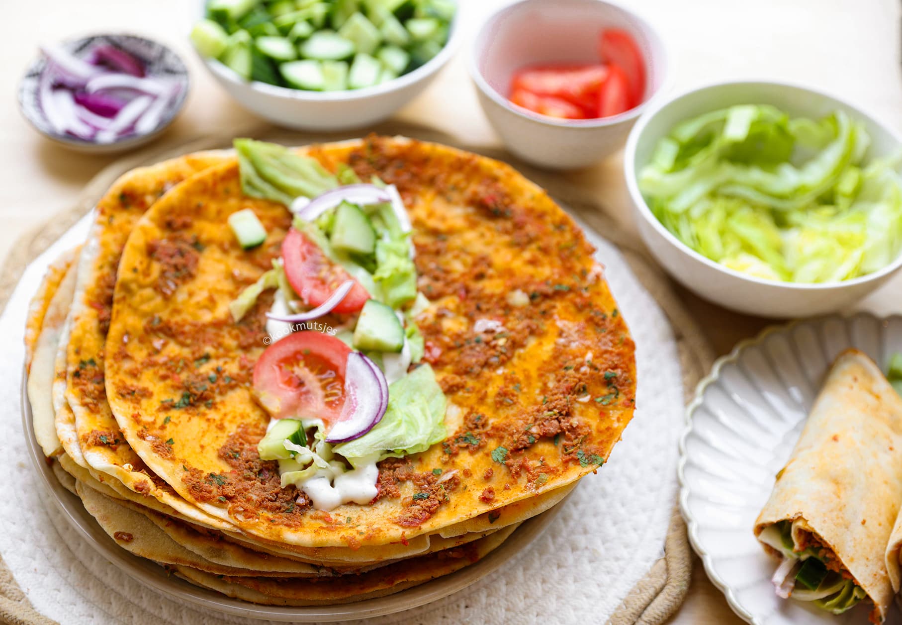 Lahmacun (Turkse pizza)
