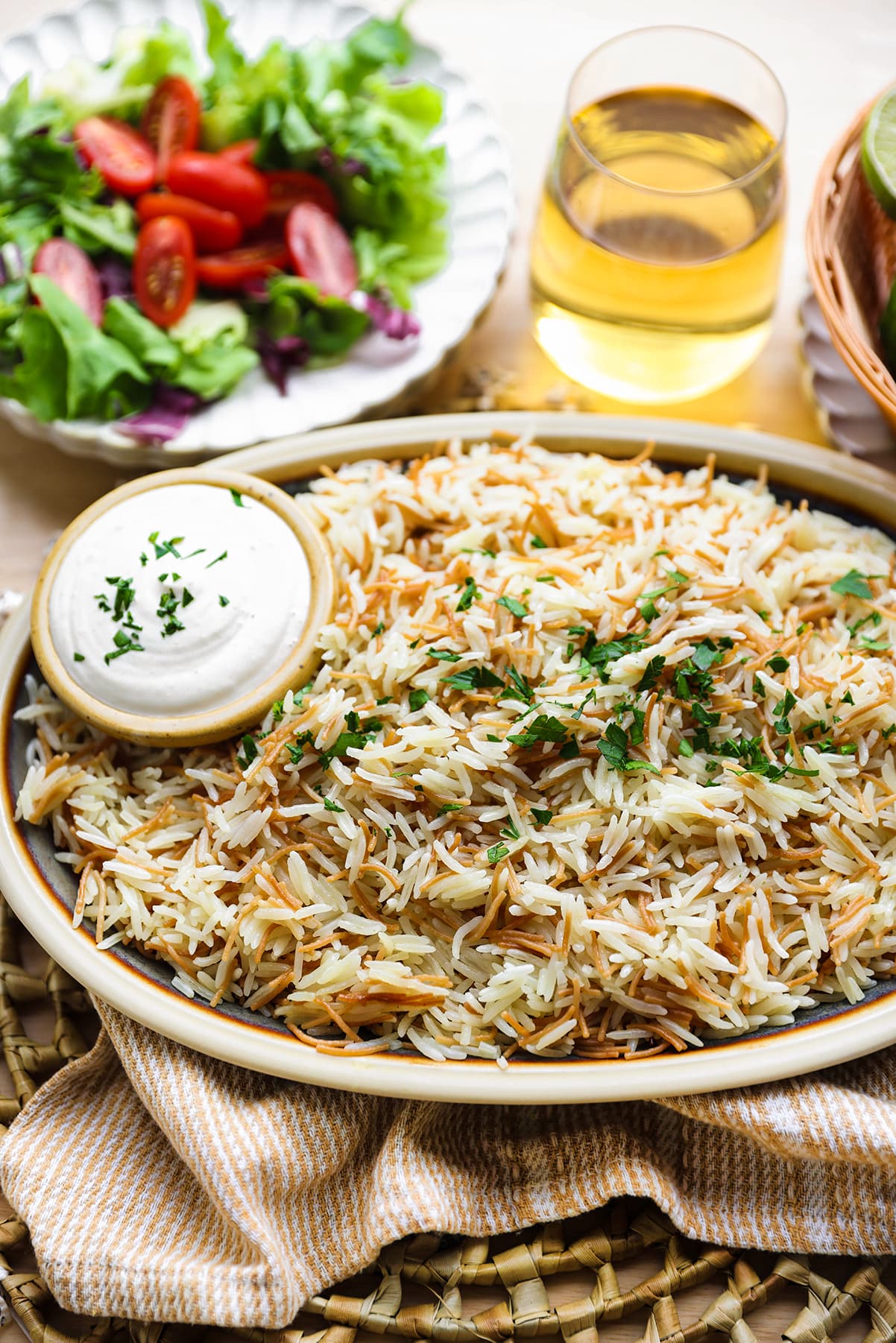 Zelfgemaakte pilav met rijst en vermicelli