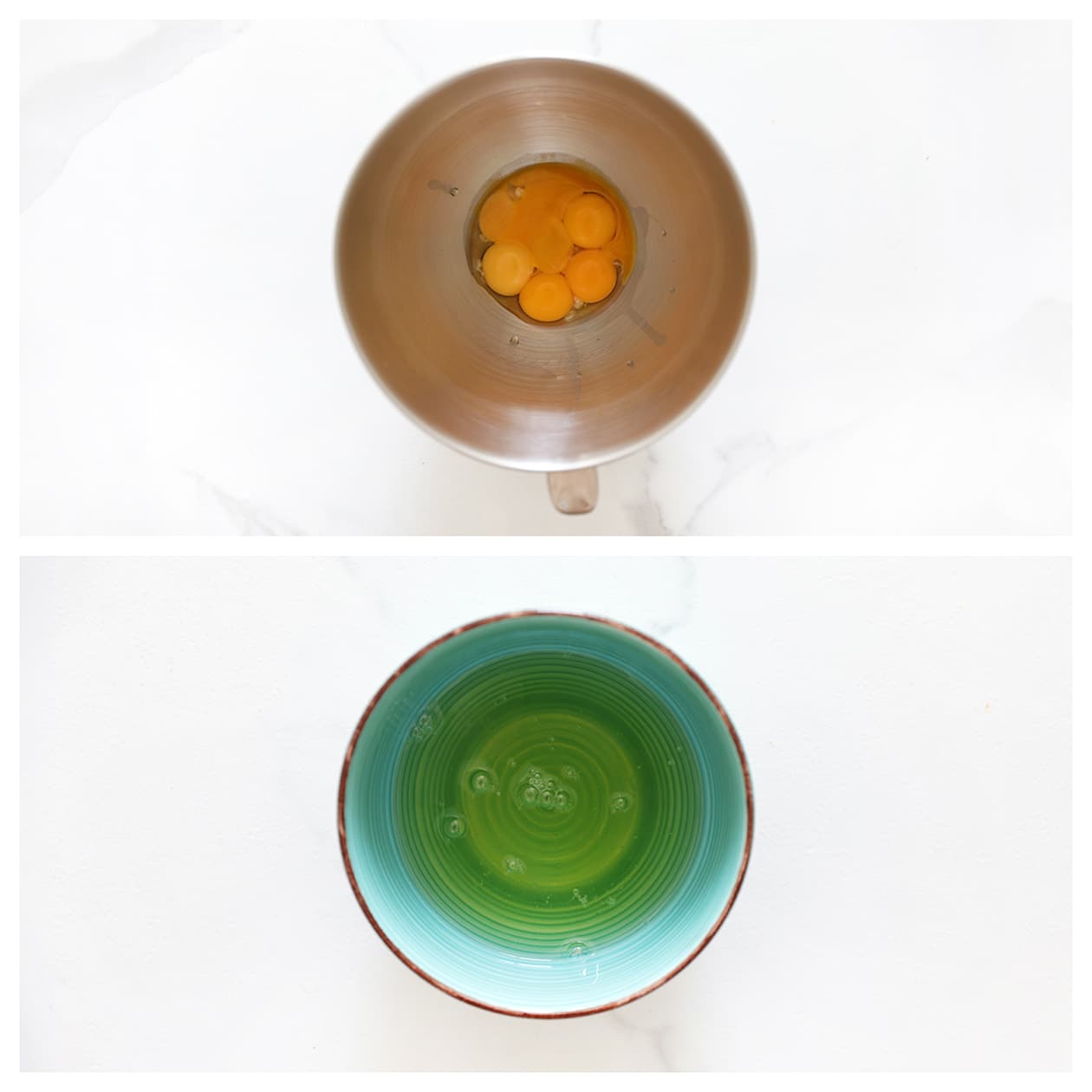 Eiwitten en eidooiers van elkaar scheiden