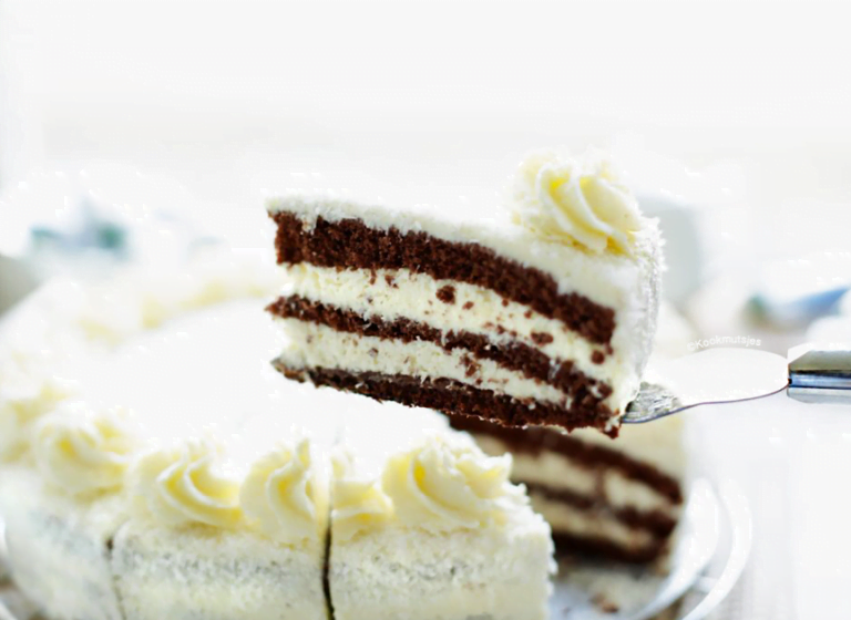 Chocolade kokos taart