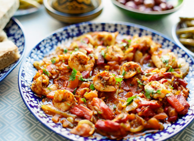 Charmilla met garnalen