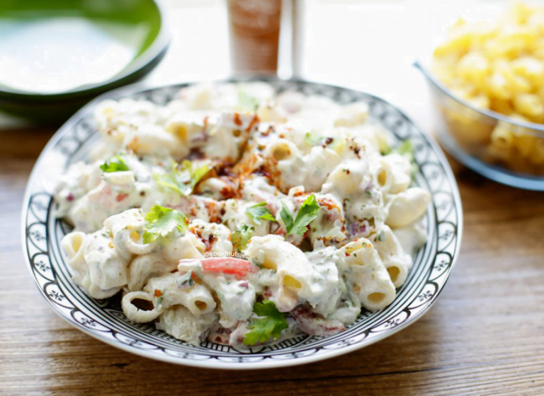 Romige pastasalade