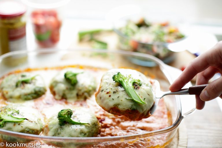 Romige aardappel-broccoli schotel