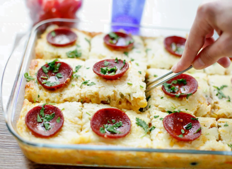 Aardappelschotel met sucuk