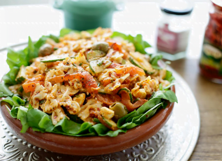 Simpele pastasalade