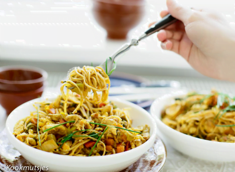 Marokkaanse wok met kip