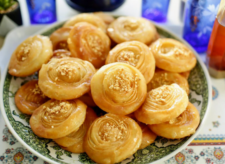 Rghaif swirls met honing