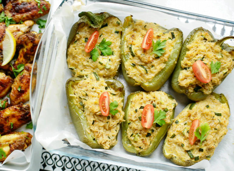 Gevulde groene paprika’s
