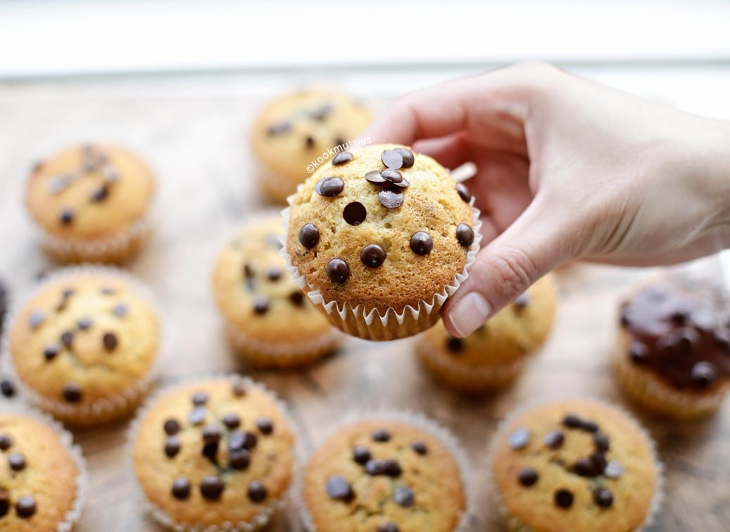 lepel totaal Motiveren Chocolate chip muffins | Kookmutsjes