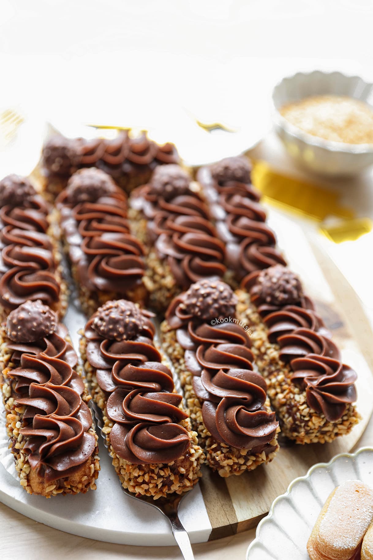No bake Ferrero Rocher dessert eindresultaat Kookmutsjes