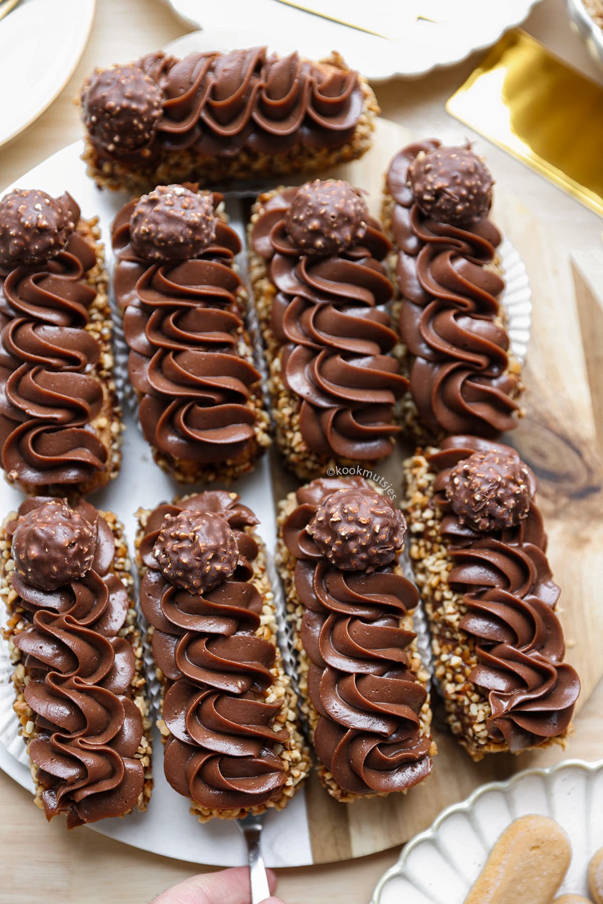 No bake Ferrero Rocher dessert eindresultaat van Kookmutsjes