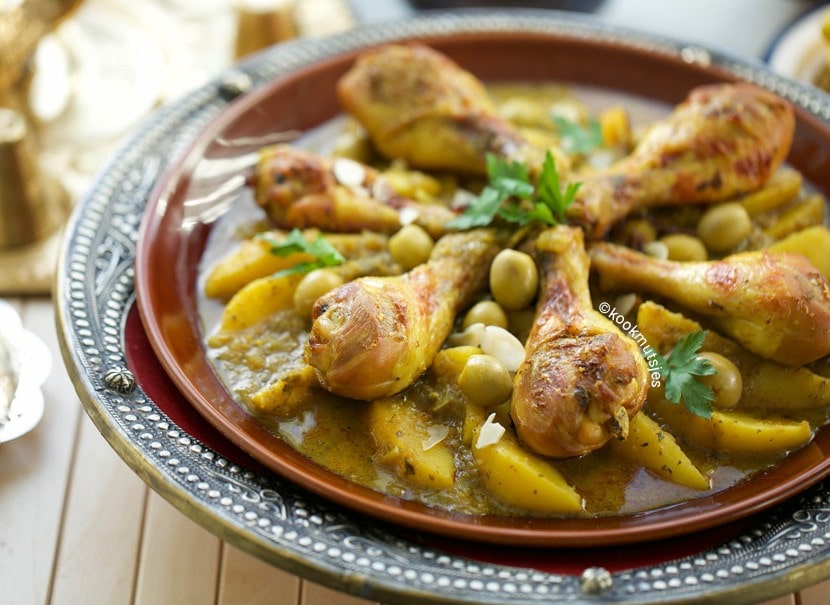 Marokkaanse kippenpoten met aardappelen
