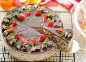 hoofdfoto van kitkat cheesecake recept
