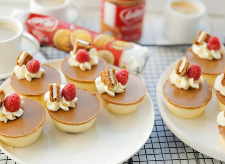 Speculoos-karamel cheesecakes
