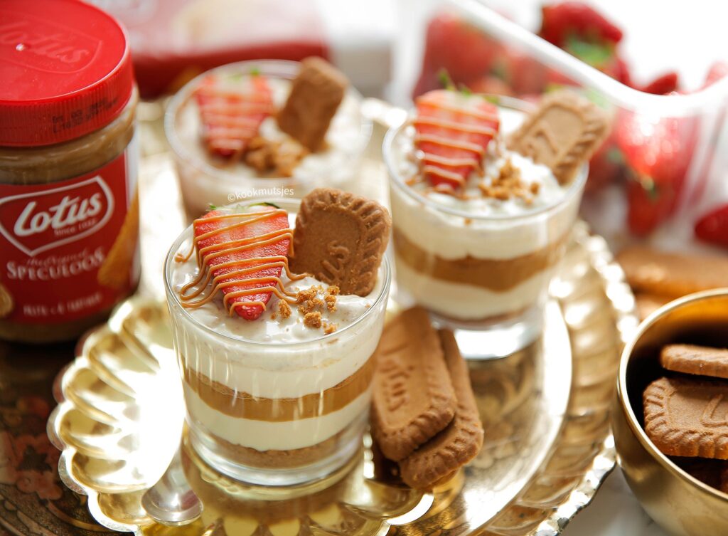 Speculoos/biscoff toetje in glas