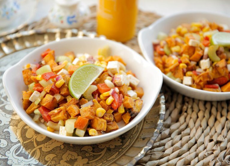 Geroosterde zoete aardappelsalade