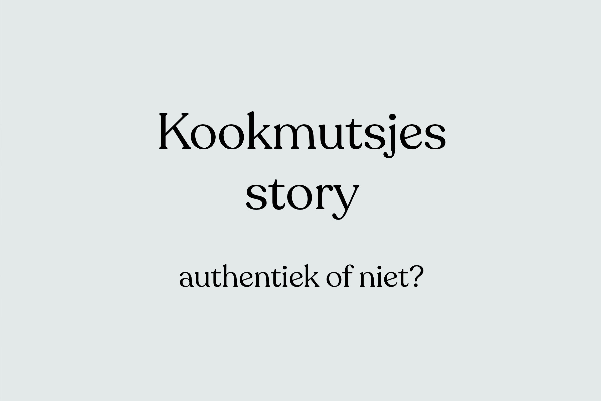 Authentiek of niet?