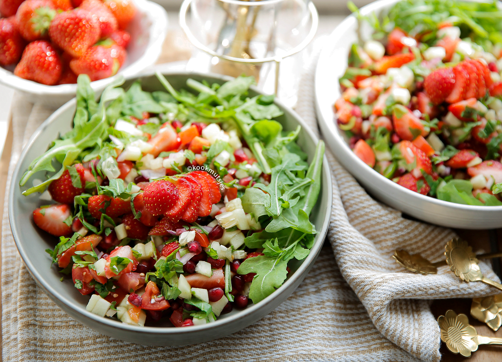 Aardbei salade Kookmutsjes