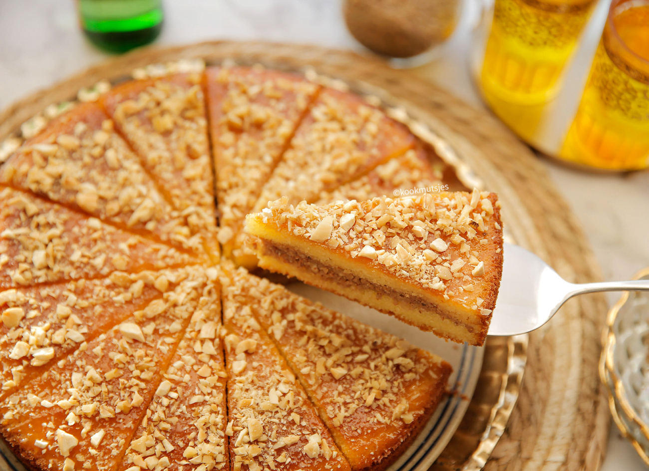Marokkaanse honingcake met notenvulling