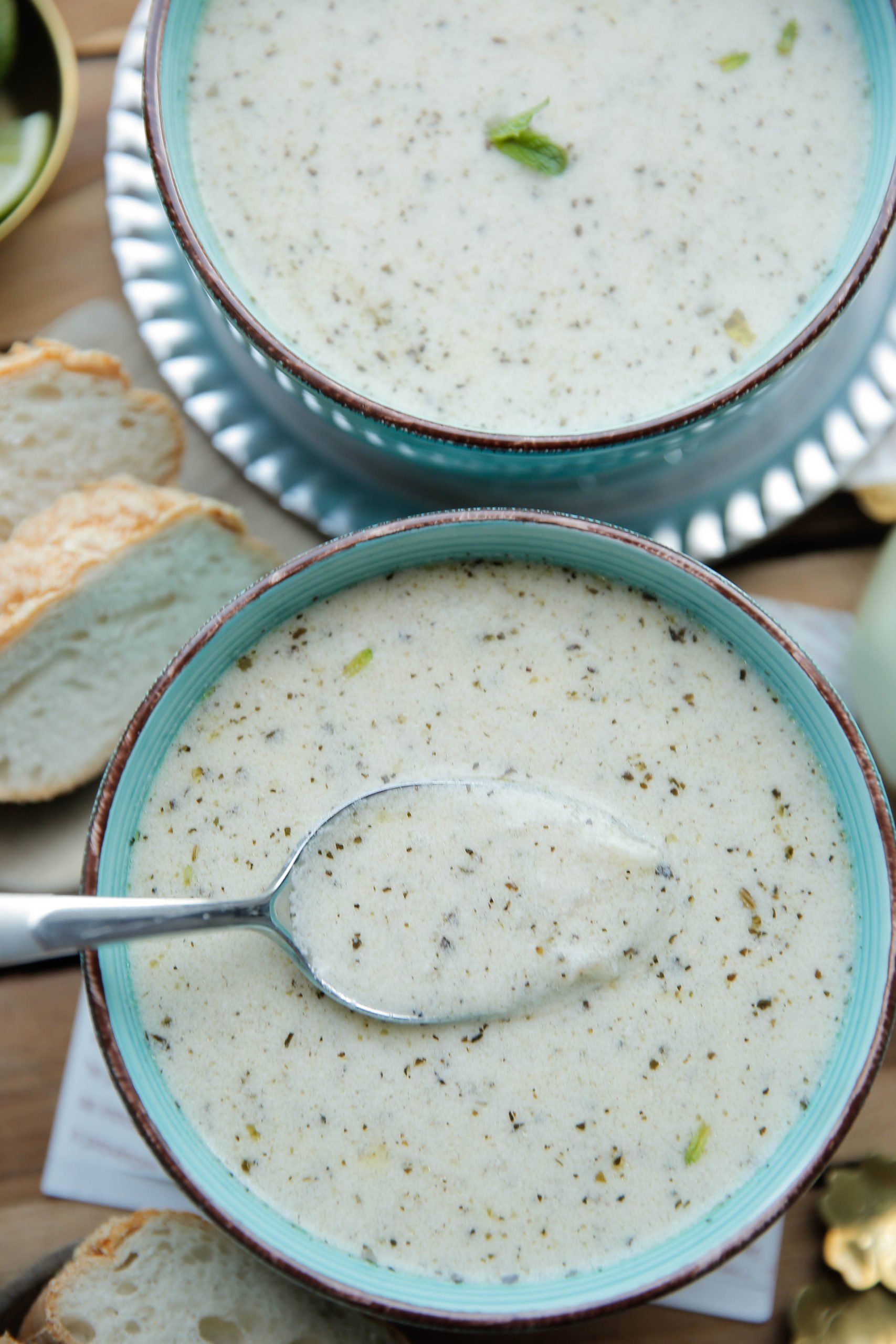 Yayla Corbasi (Turkse yoghurtsoep) eindresultaat