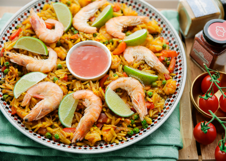 Orzo met garnalen
