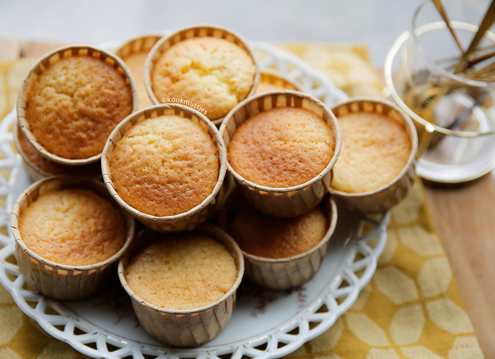 Vanillevla muffins eindresultaat