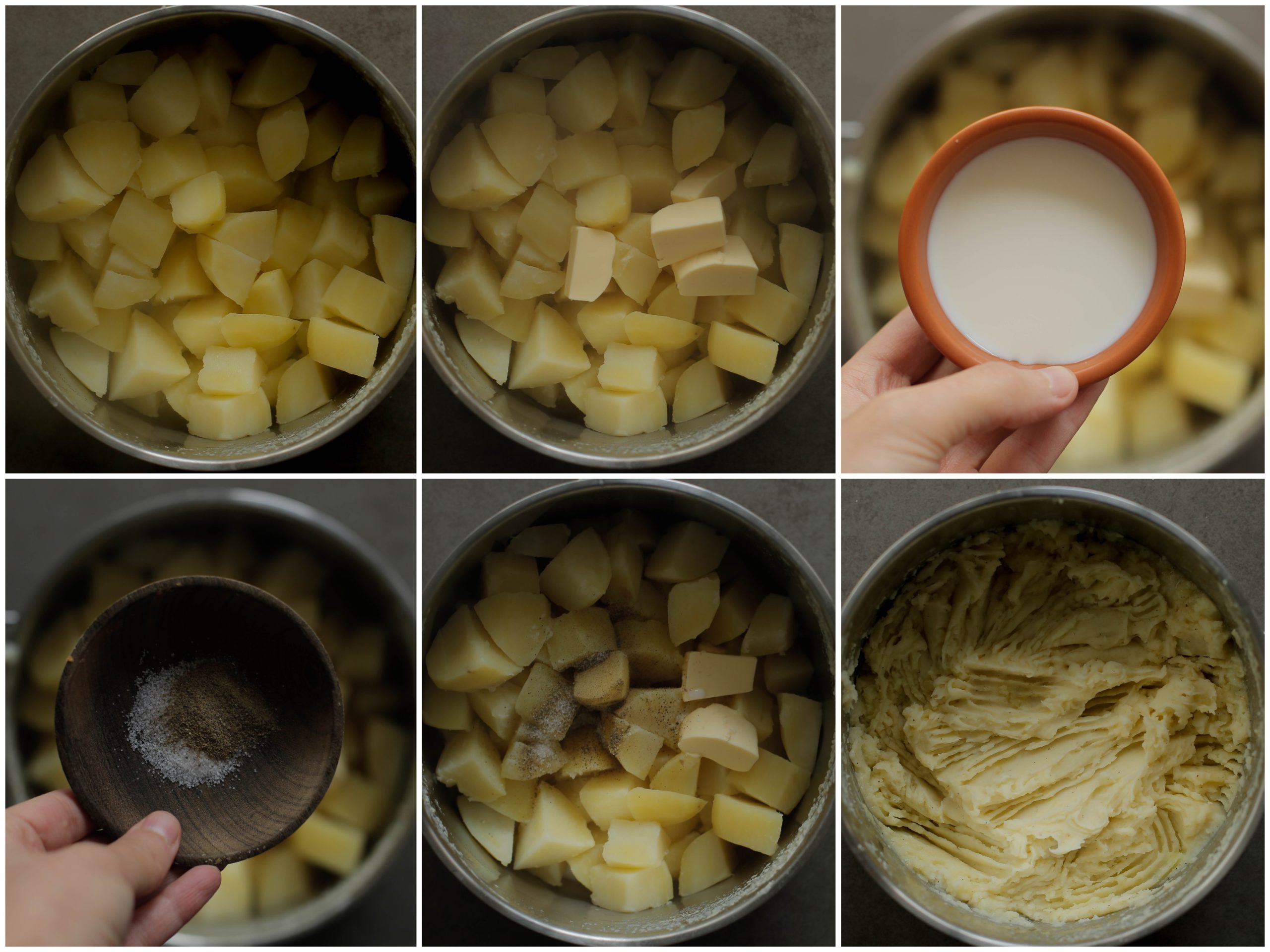 Aardappelmengsel prakken-fijnstampen