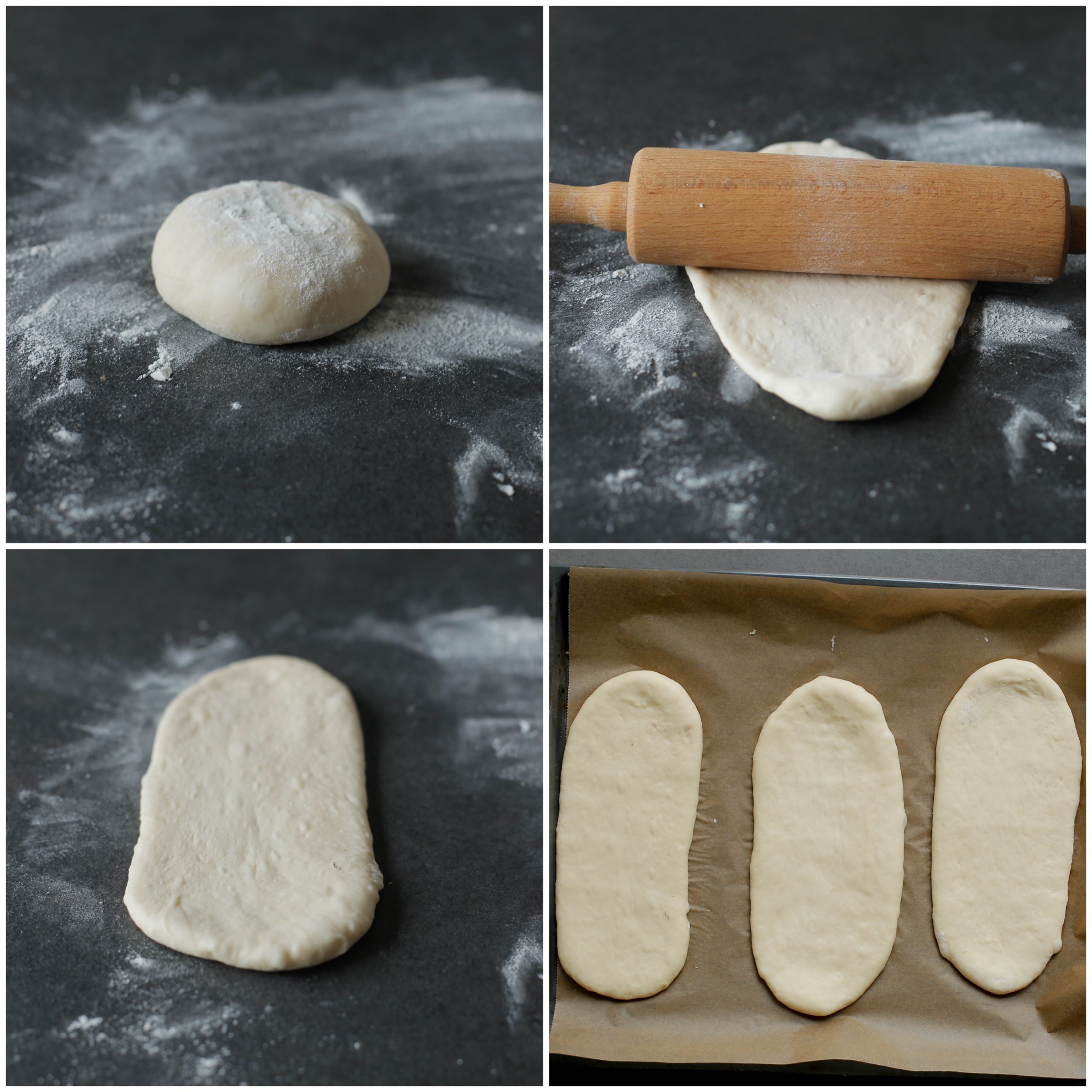 Deeg uitrollen tot een ovale lap