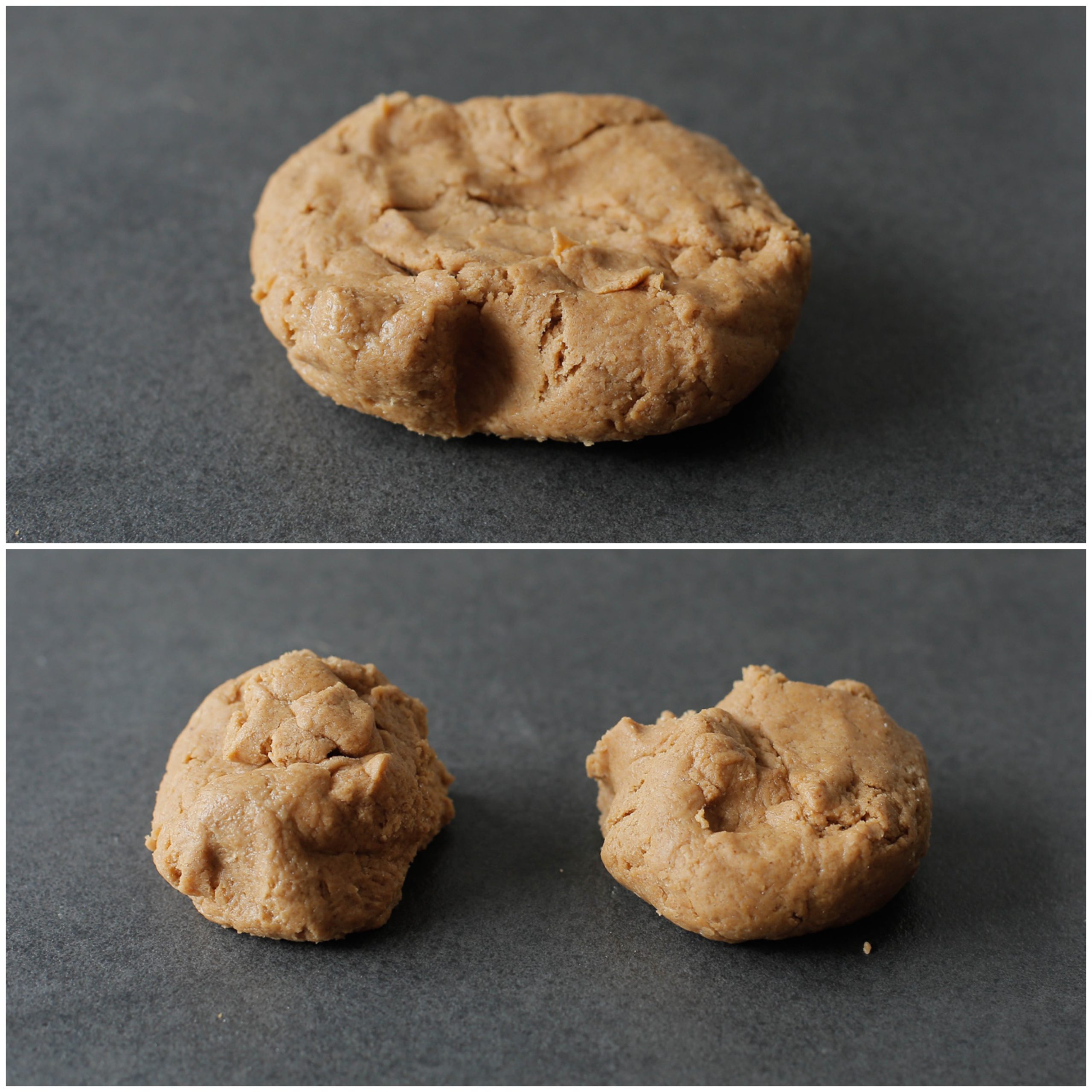 Koekjesdeeg splitsen door 2