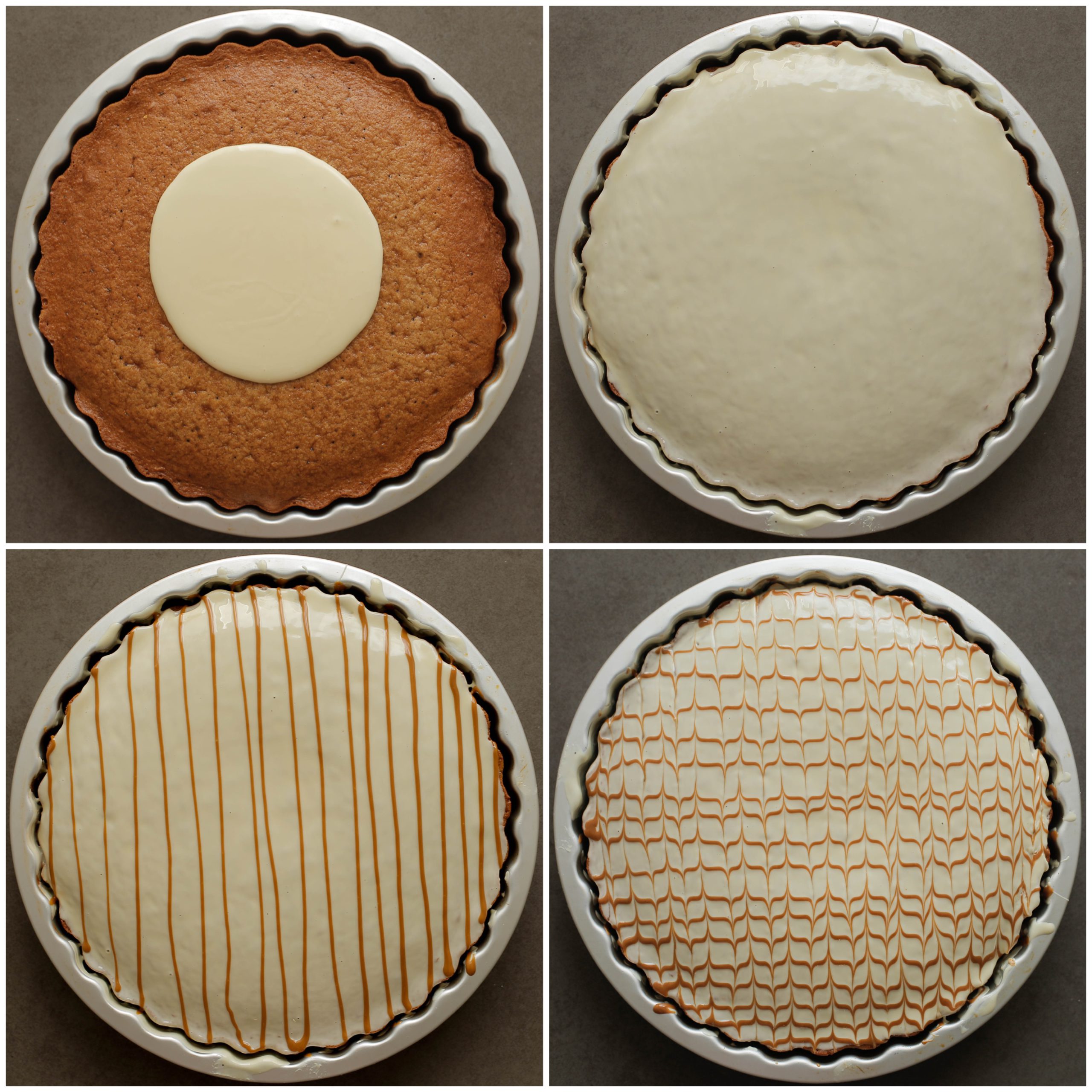 Speculaascake met topping en patroon