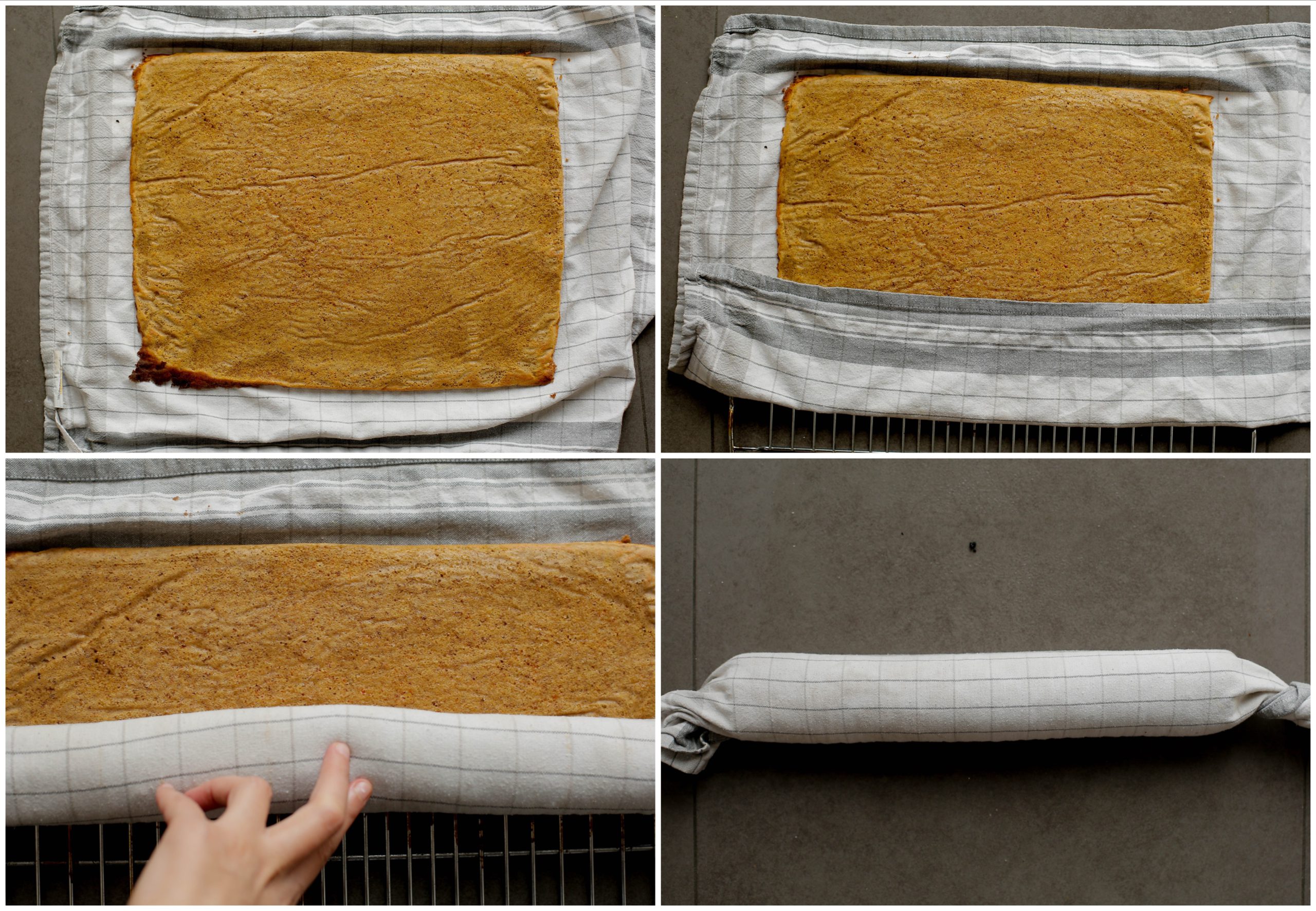 Wortel rolcake rollen en bewaren in de koelkast