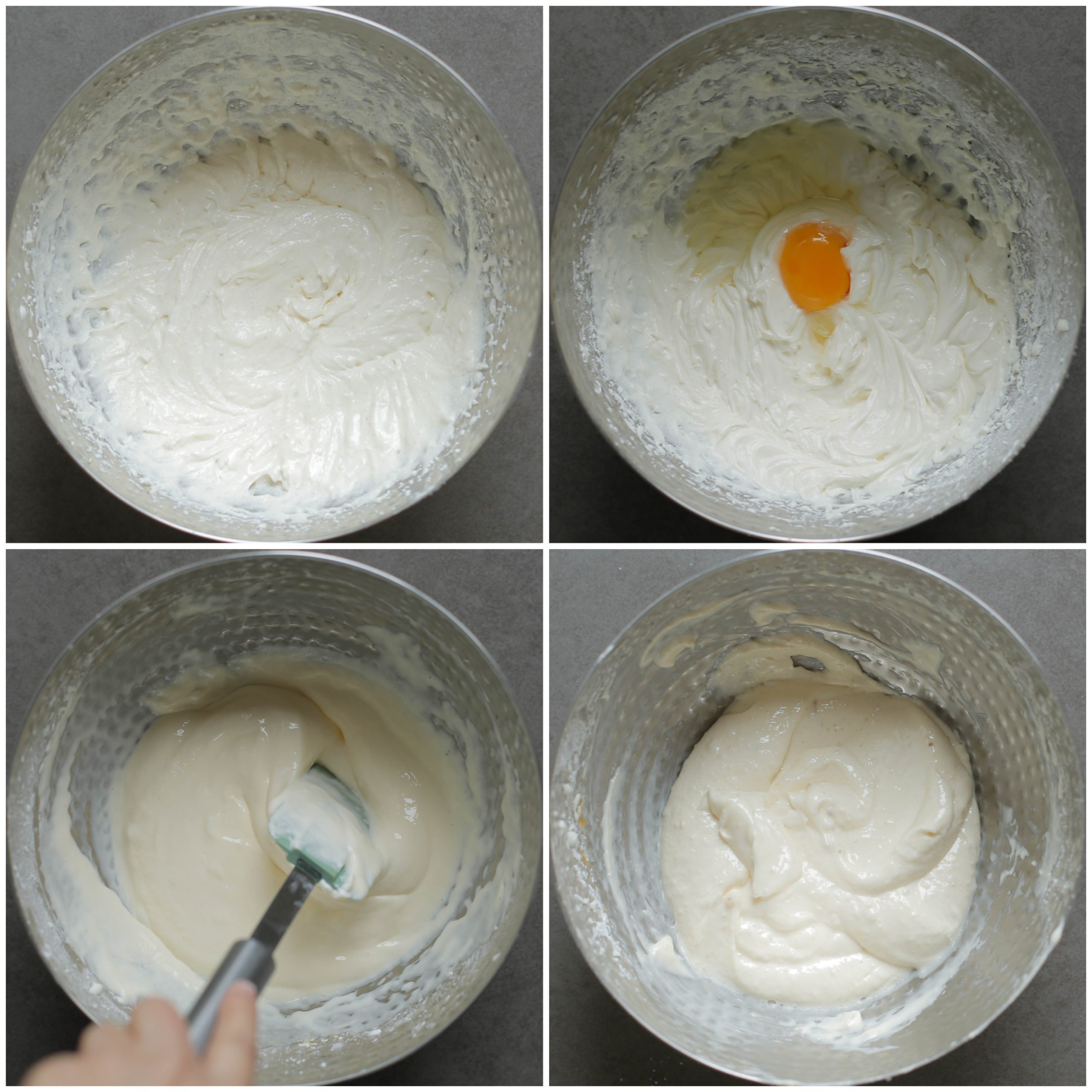 Cheesecakebeslag spatelen voor de speculaas cheesecakes