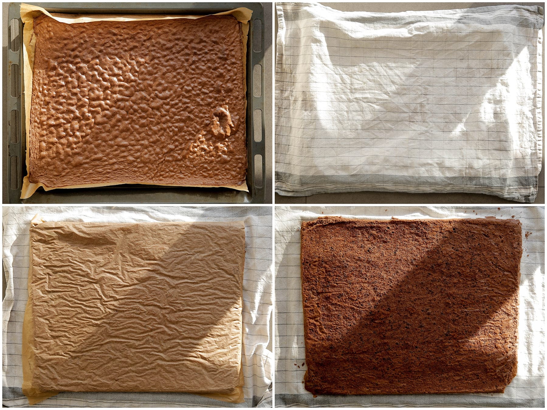 Cake uit de vorm halen met een vochtige theesdoek