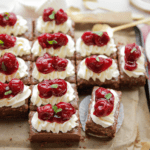 Chocolade dessert met kersenvlaai