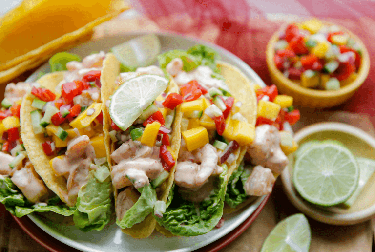 Snelle shrimp tacos