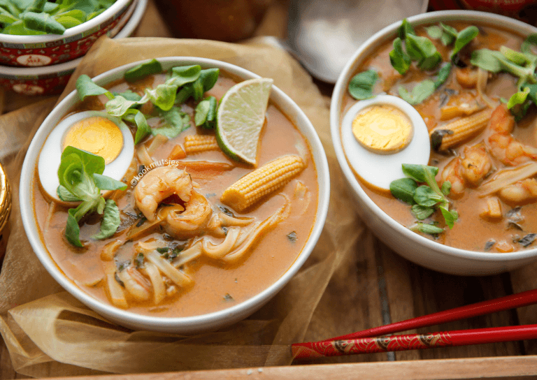 Kokossoep met garnalen