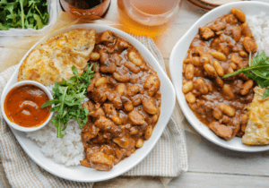 Omelet met kip en witte bonen Kookmutsjes