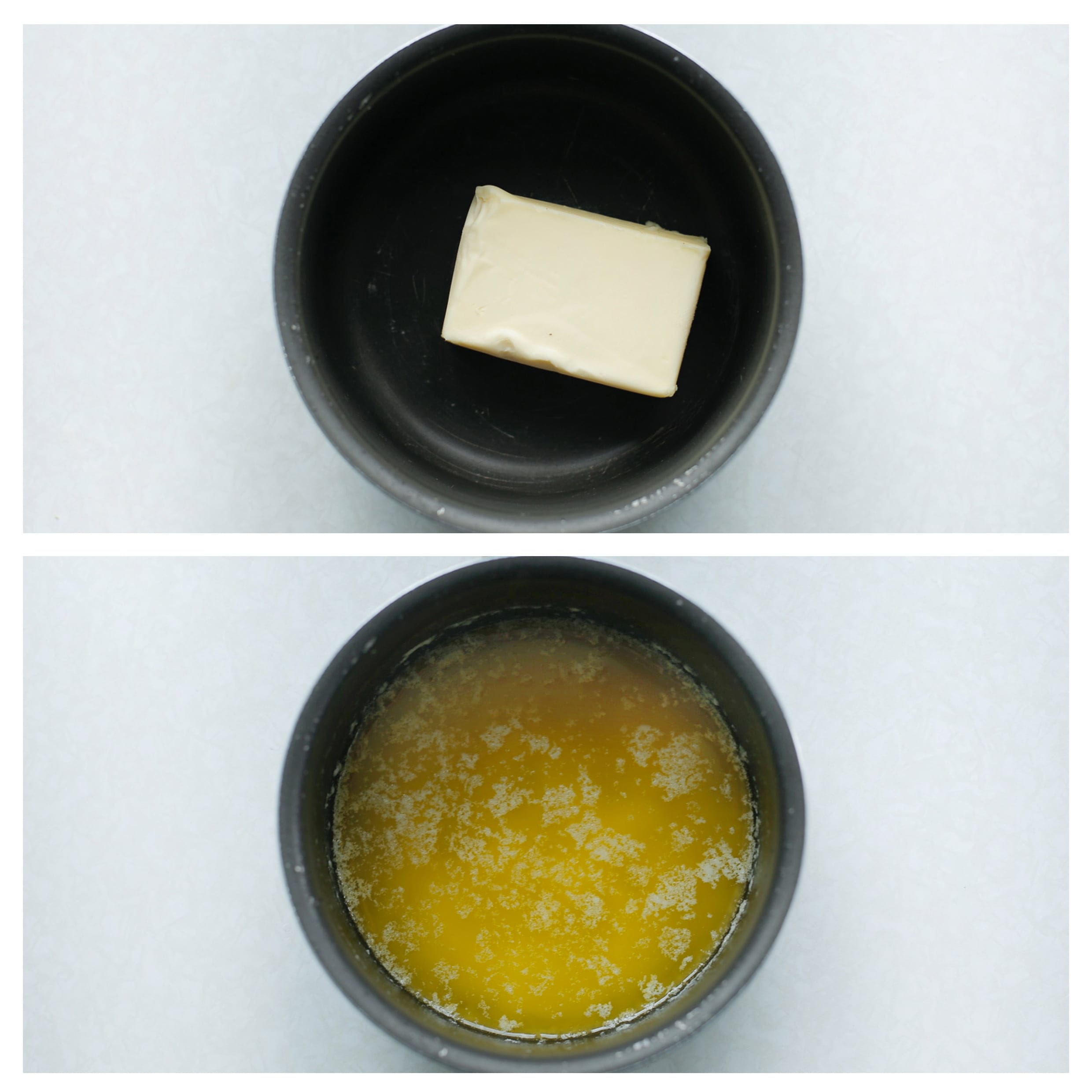 Roomboter smelten in pan