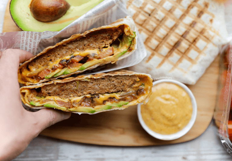 Wrapburger met gehakt