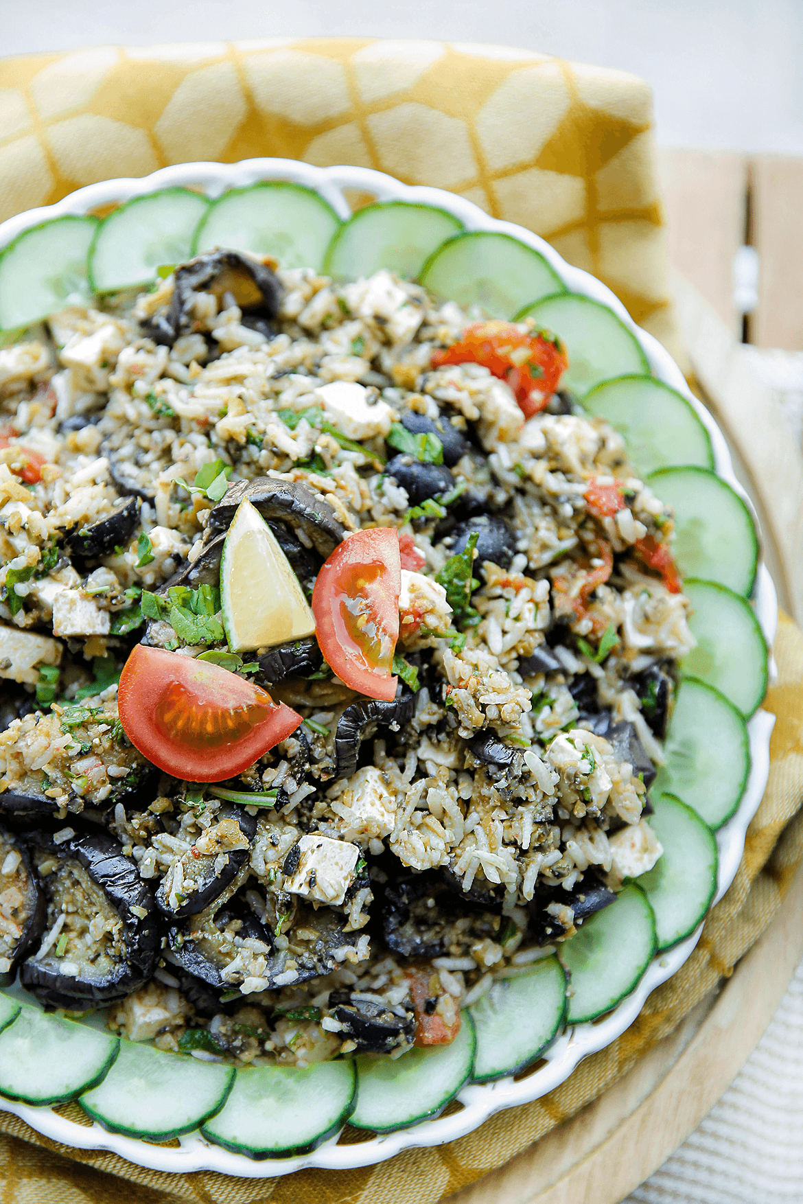 Auberginesalade eindresultaat