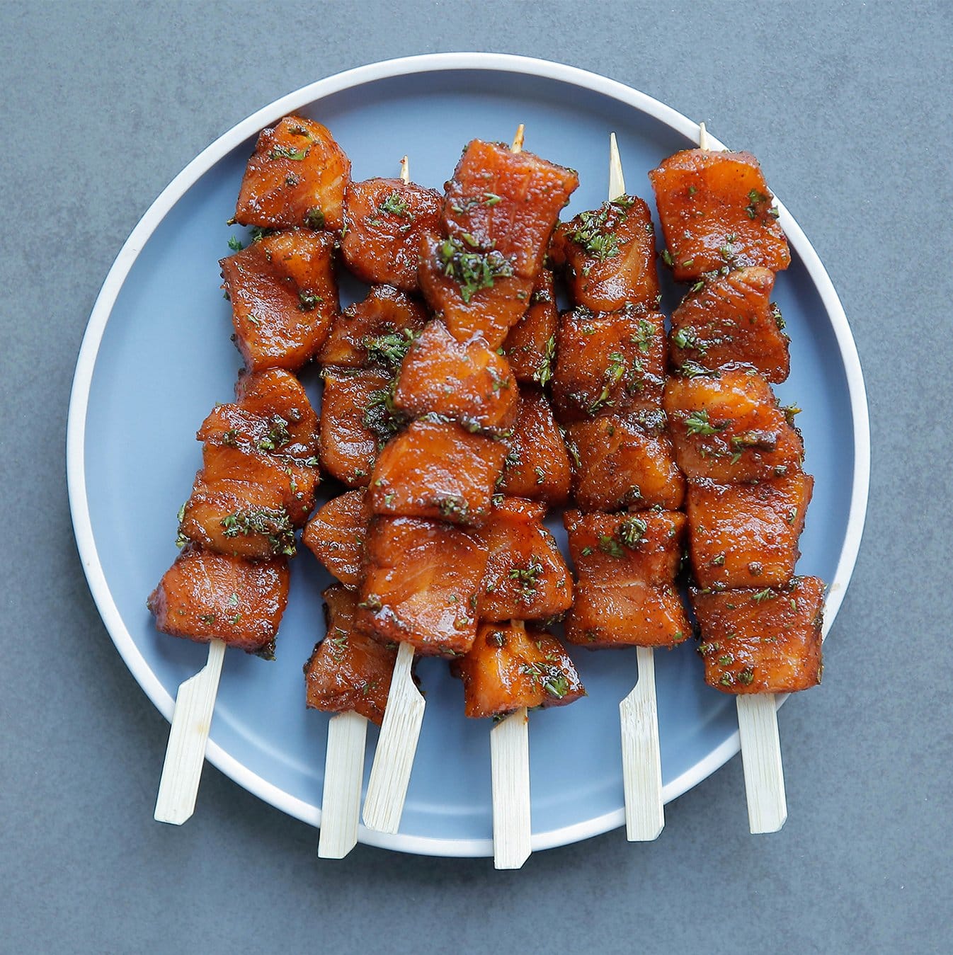 Zalm rijgen