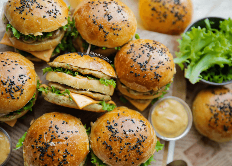 Dubbele kipburgers