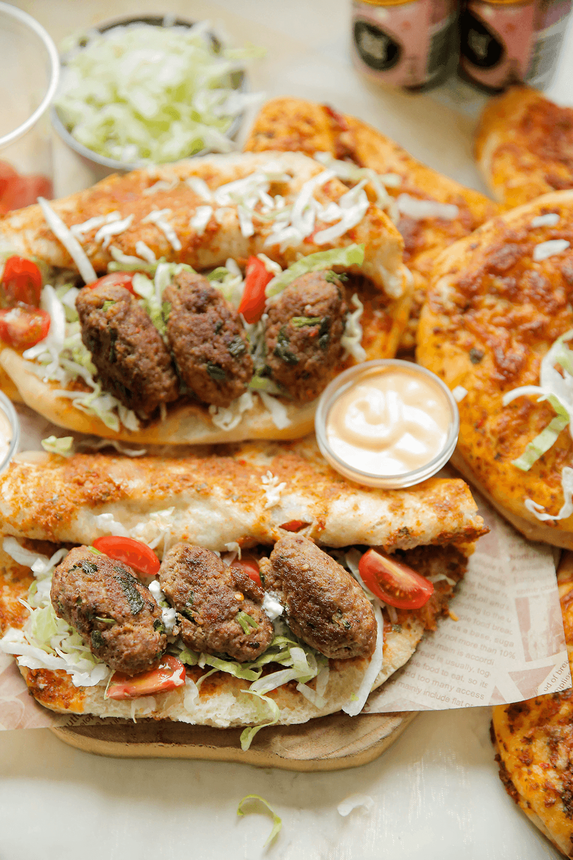 Zachte Turkse broodjes eindresultaat