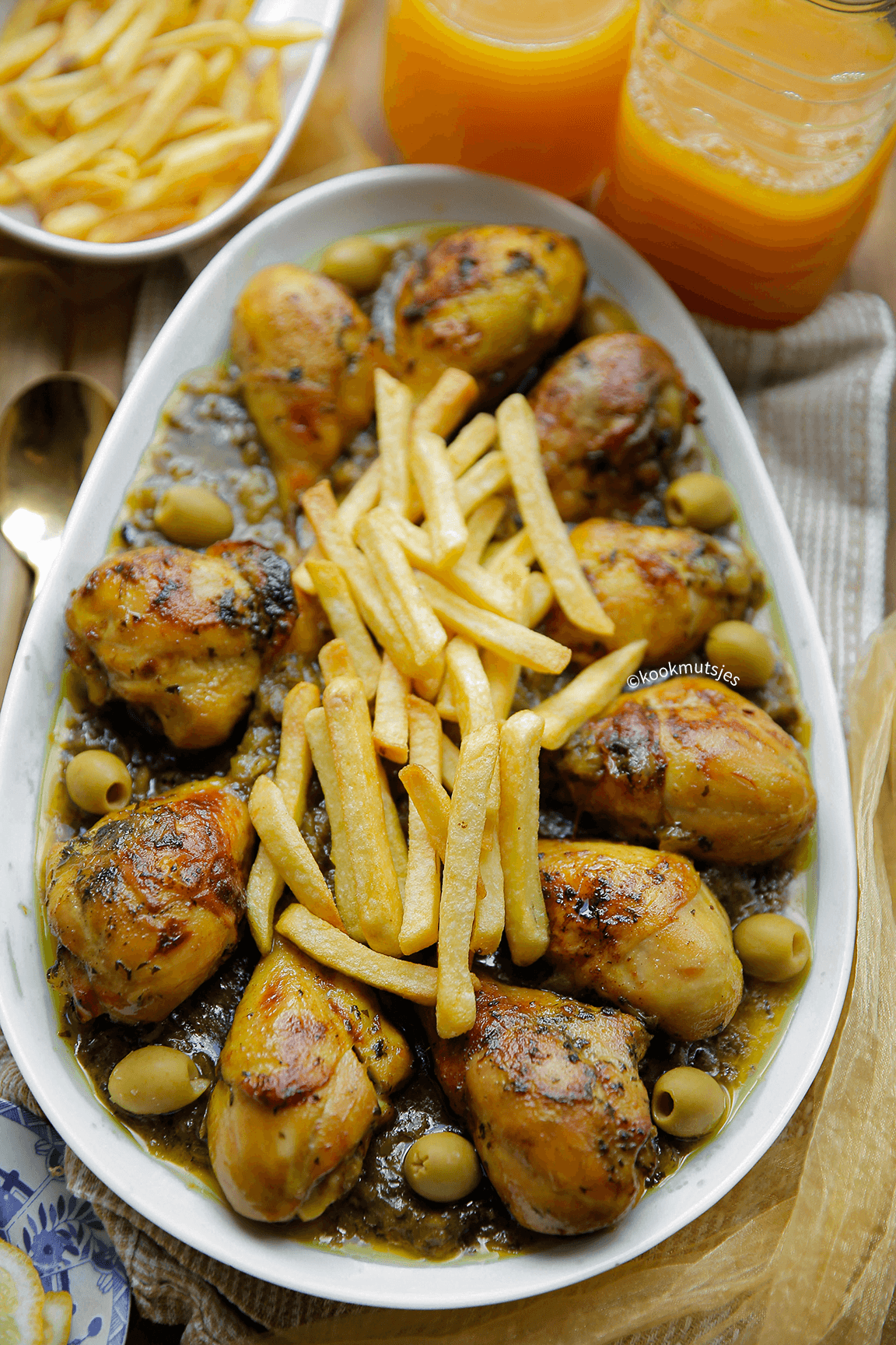 Kippenpoten in jus eindresultaat