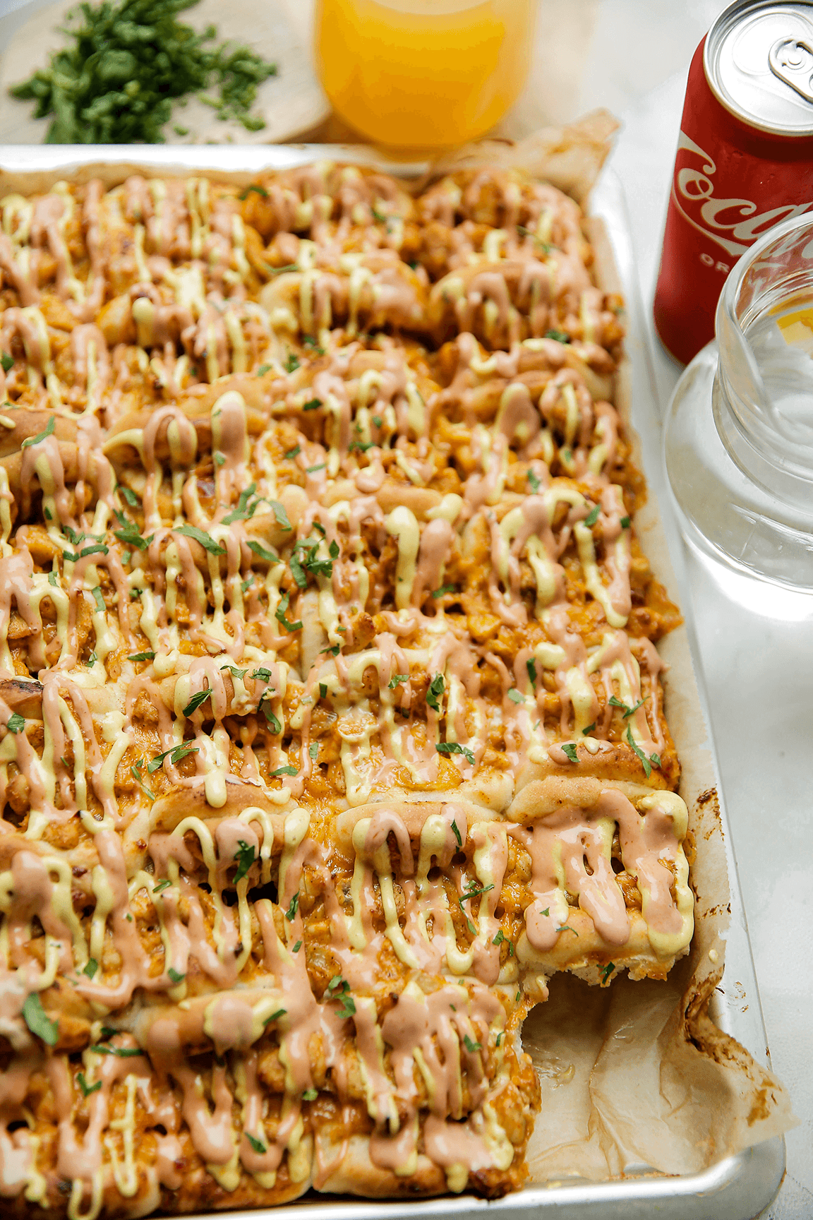 Broodjes met hete kip Kookmutsjes eindresultaat