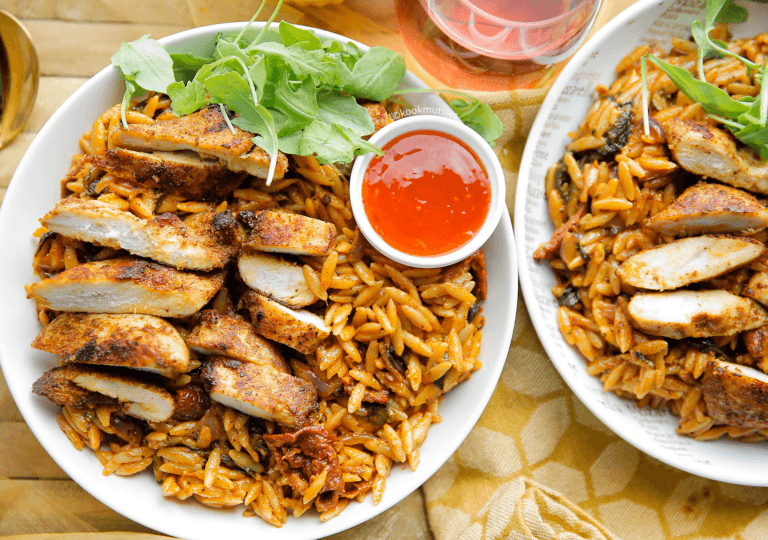 Orzo met kipfilet