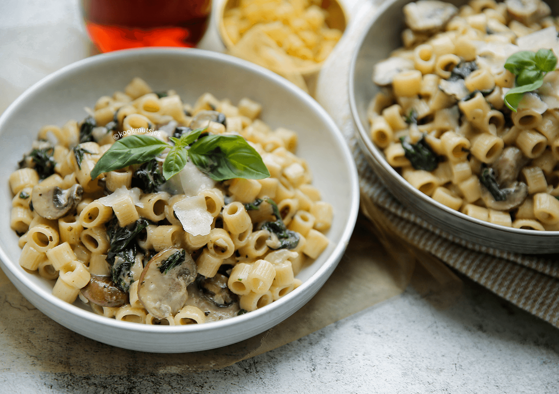 Pasta veggie Kookmutsjes