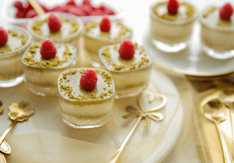 Pistache dessert in glas