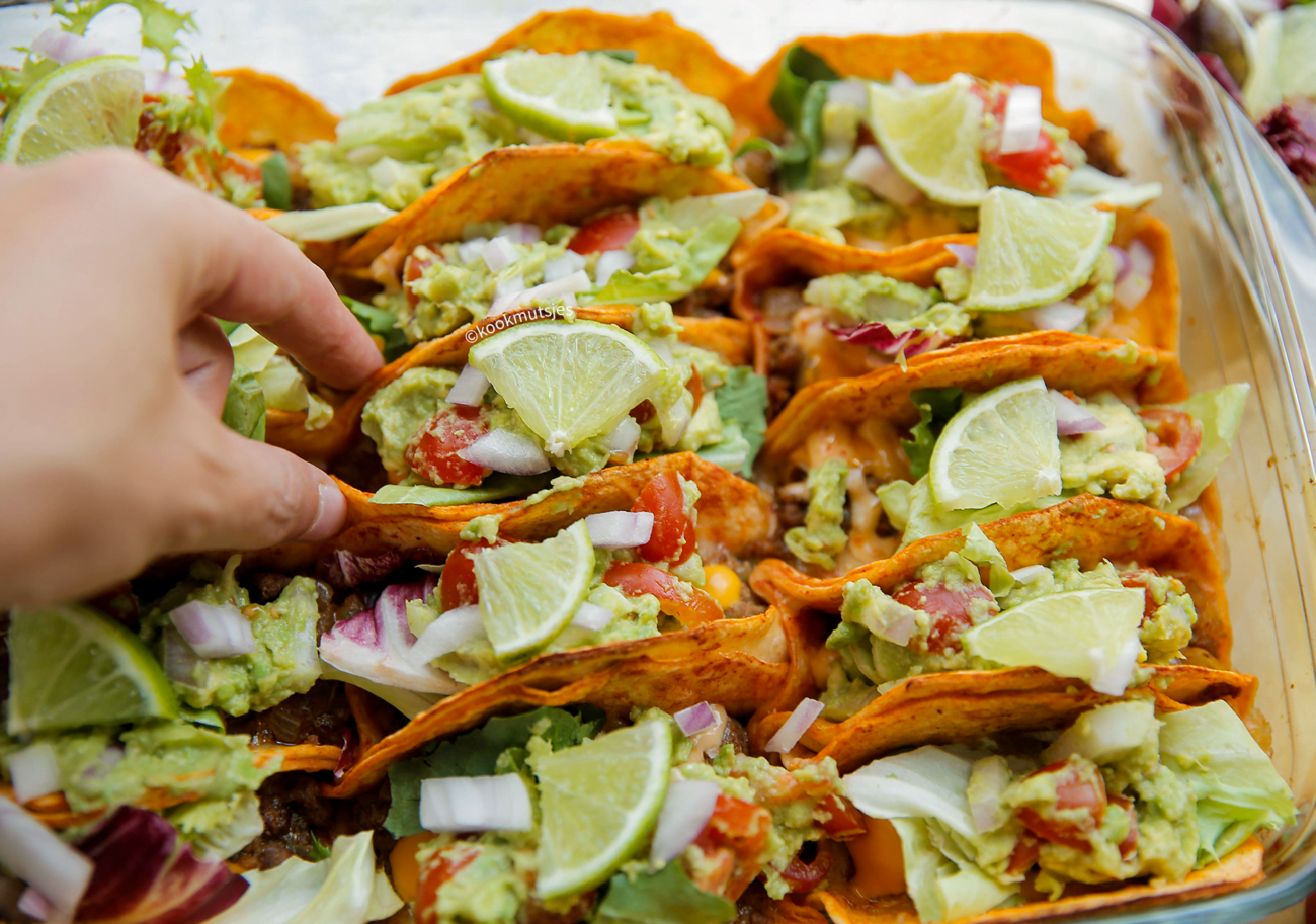 Taco’s met gehakt en guacamole